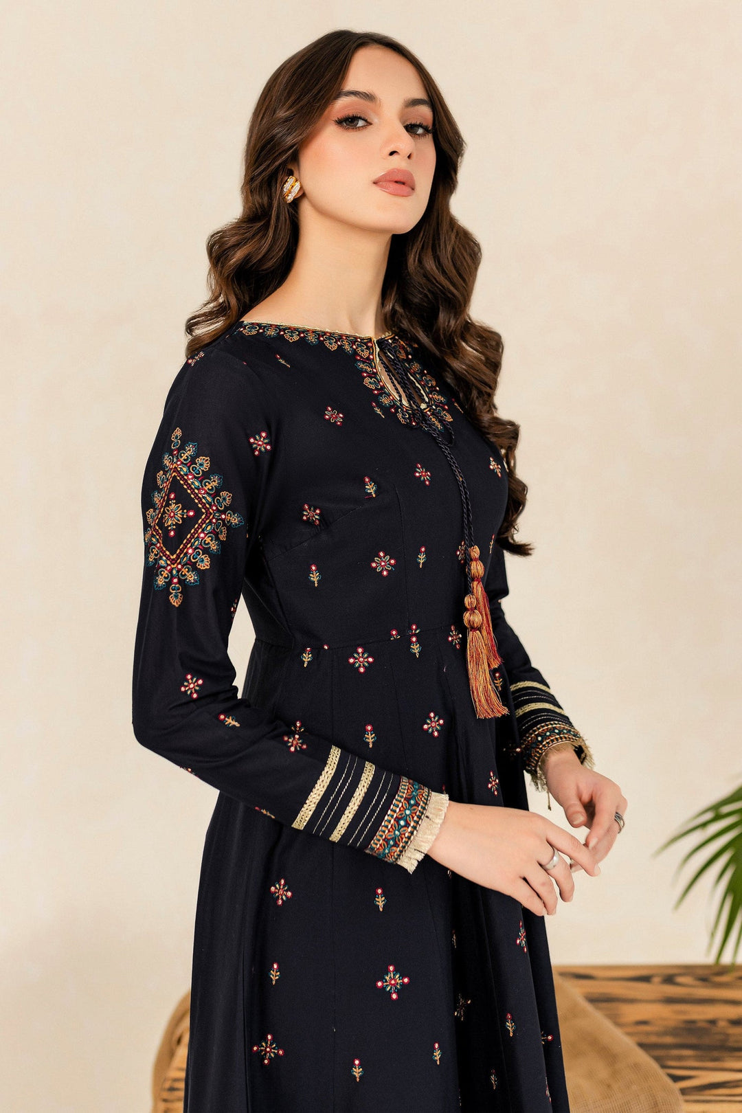HAREEM - 2Pc's Embroidered Frock