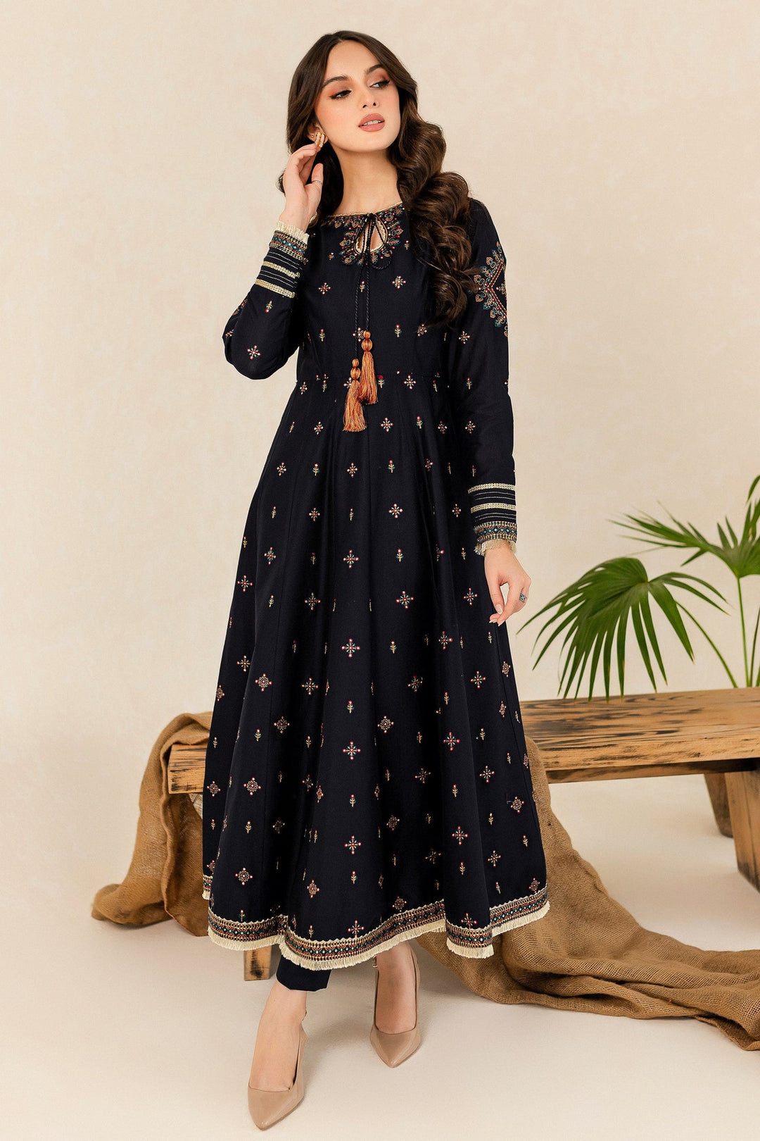 HAREEM - 2Pc's Embroidered Frock