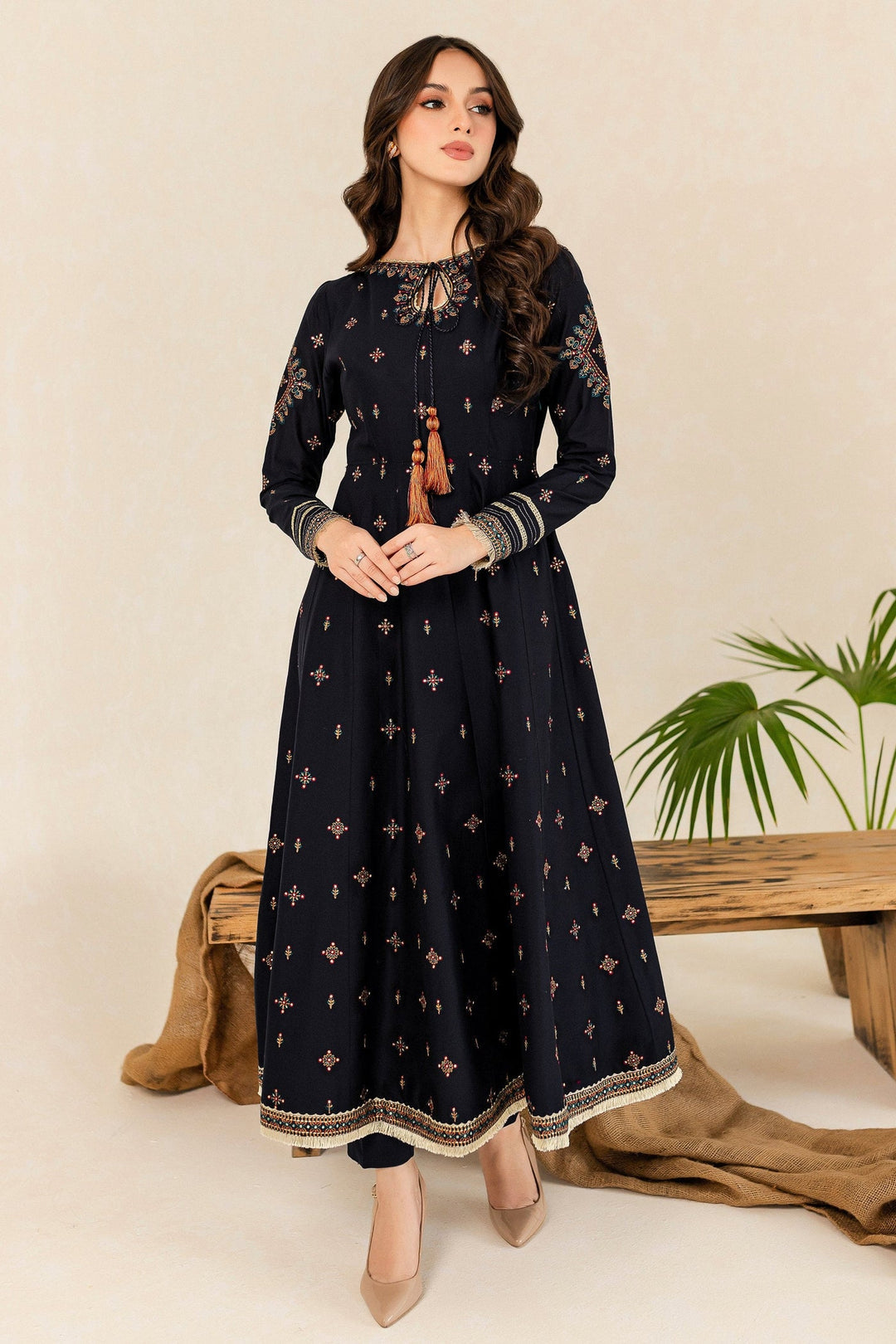 HAREEM - 2Pc's Embroidered Frock