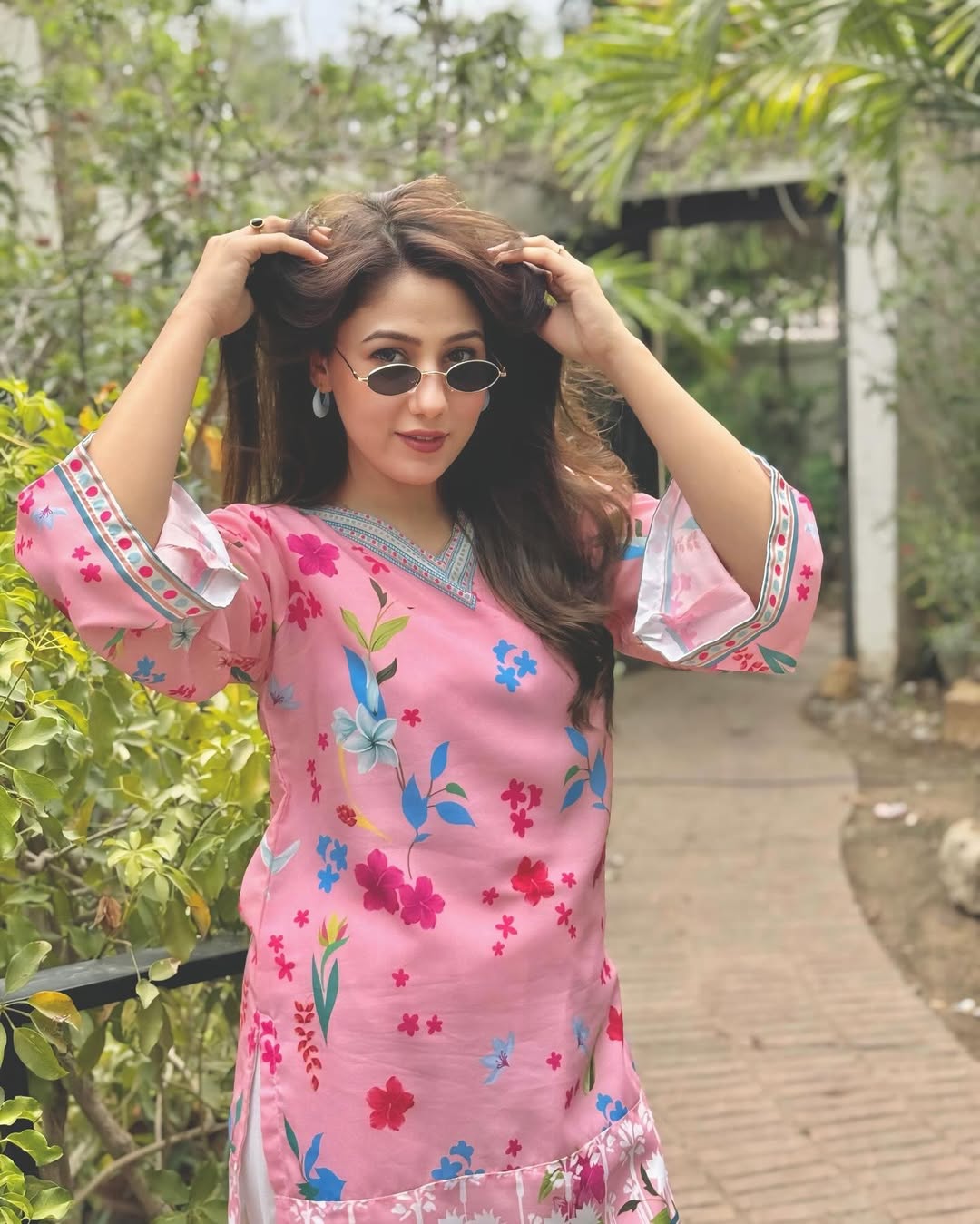 Pink Floral 2 Pc– Digital Printed