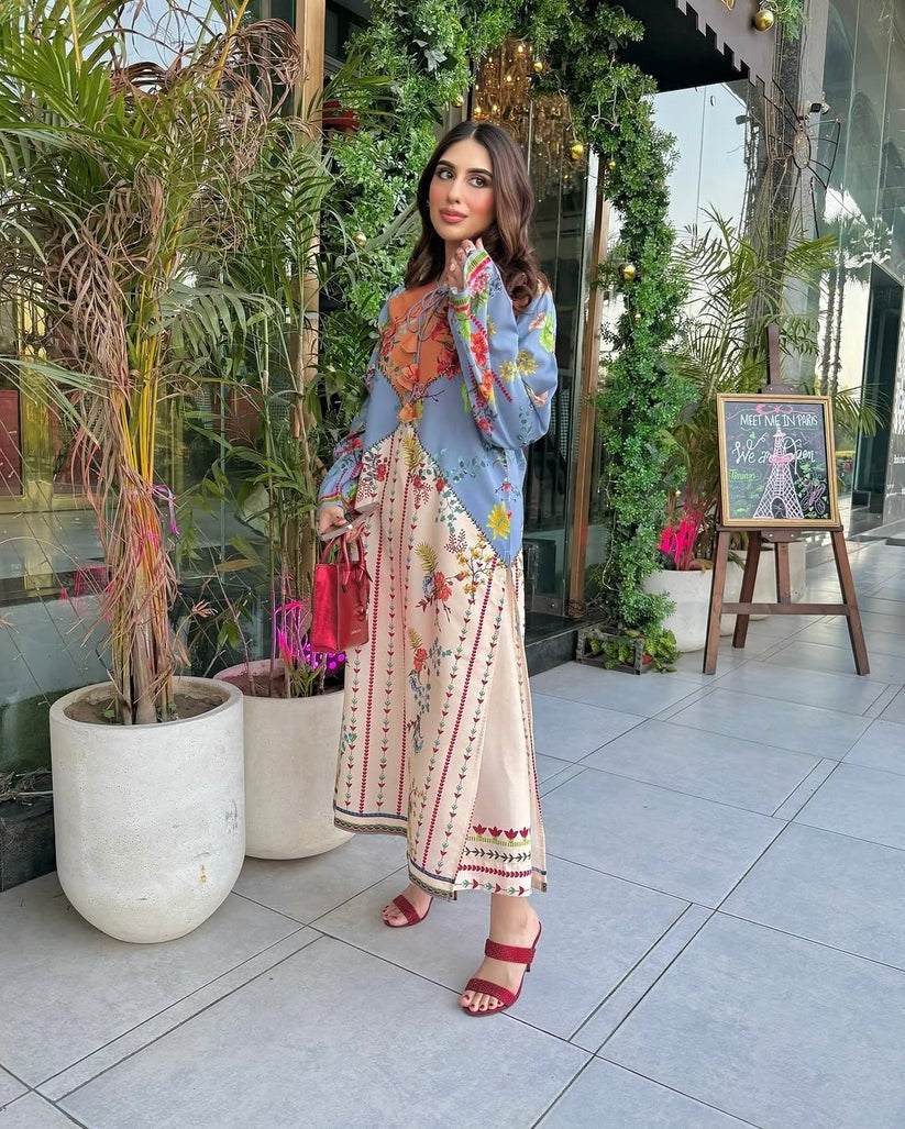 Sunset Bloom 2 Pc– Digital Printed