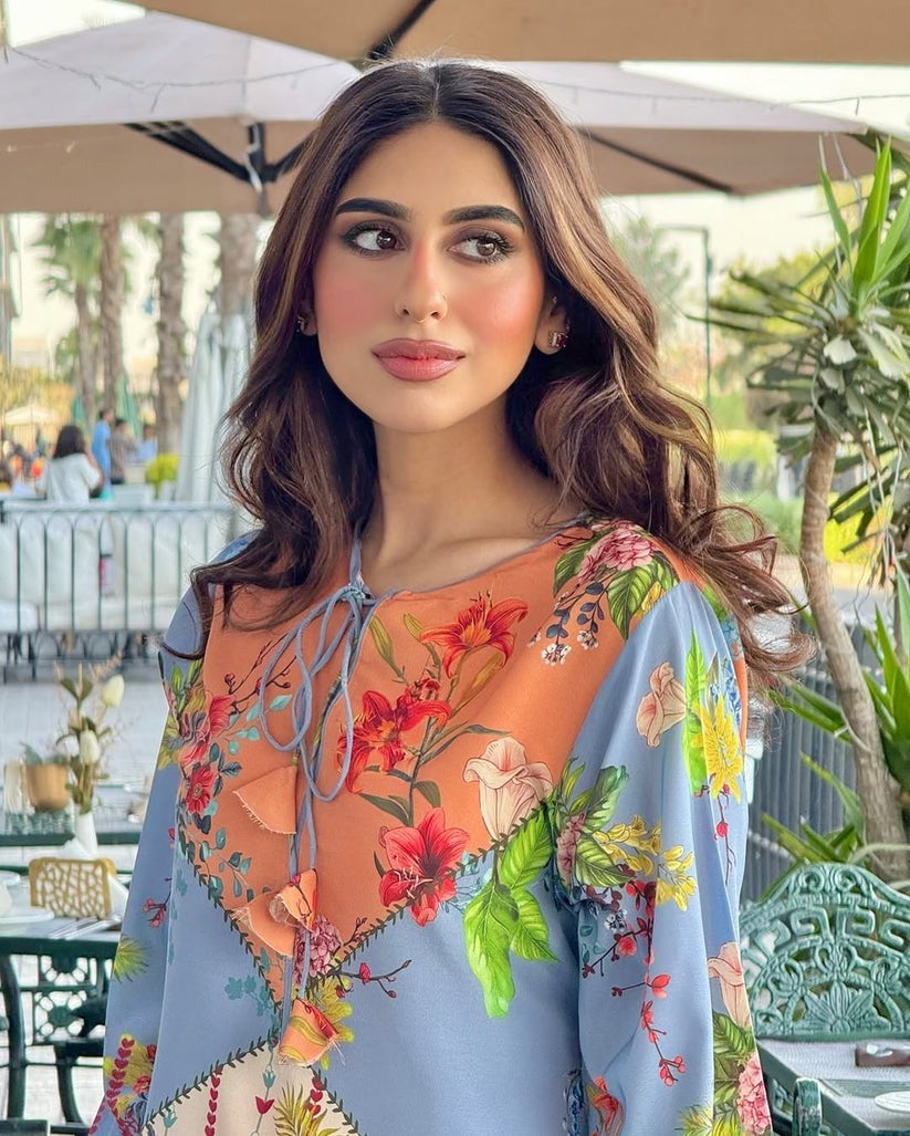 Sunset Bloom  2 Pc– Digital Printed