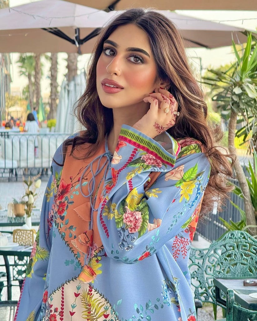 Sunset Bloom  2 Pc– Digital Printed