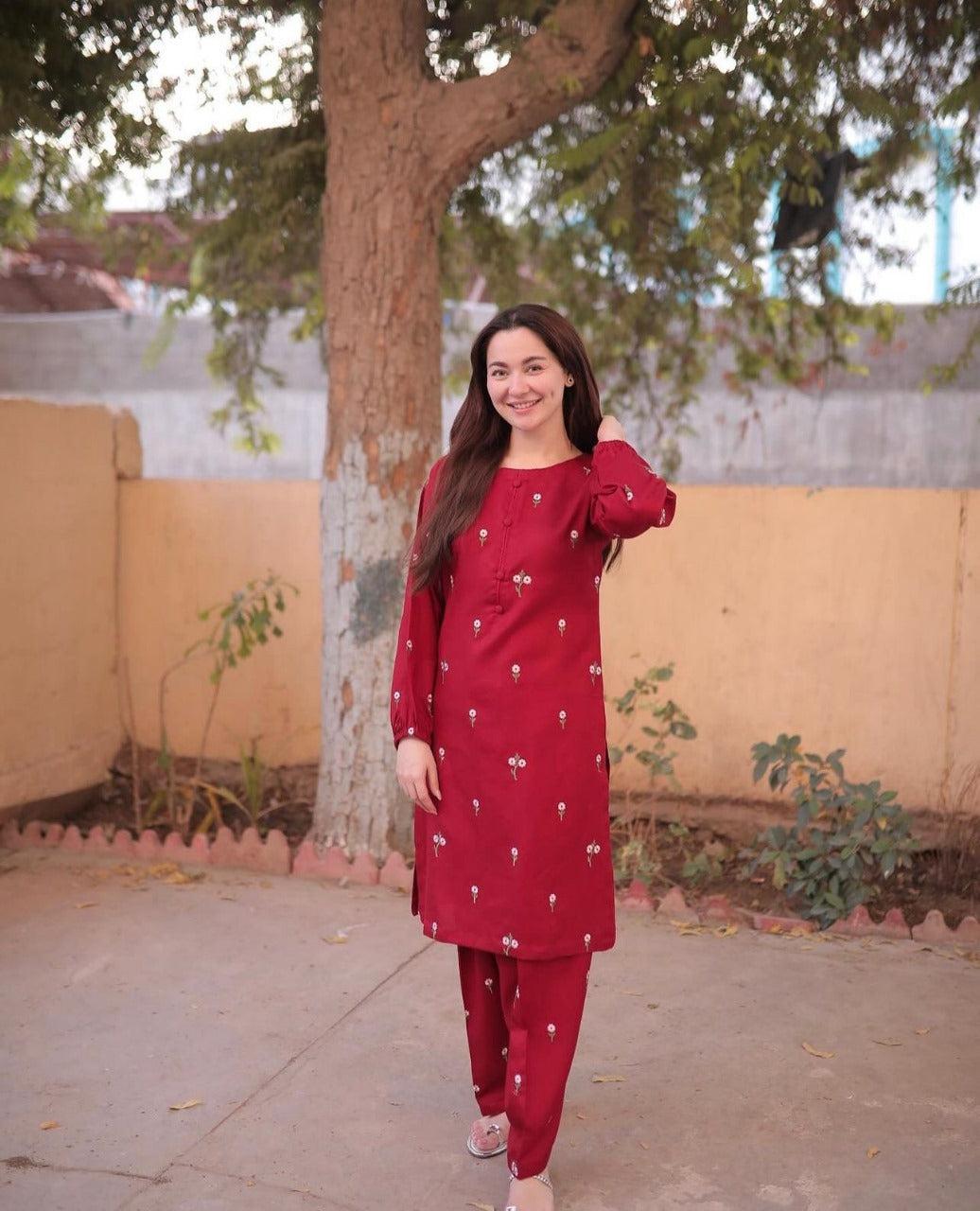 Floral 2PC Summer Embroidered Dress