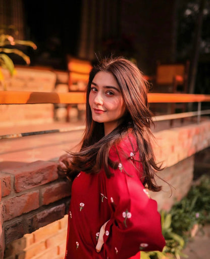 Floral 2PC Summer Embroidered Dress