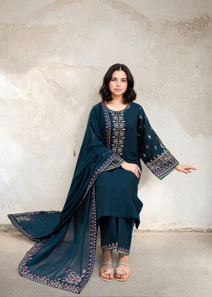 AABAD - 3Pc's Embroidered Dress