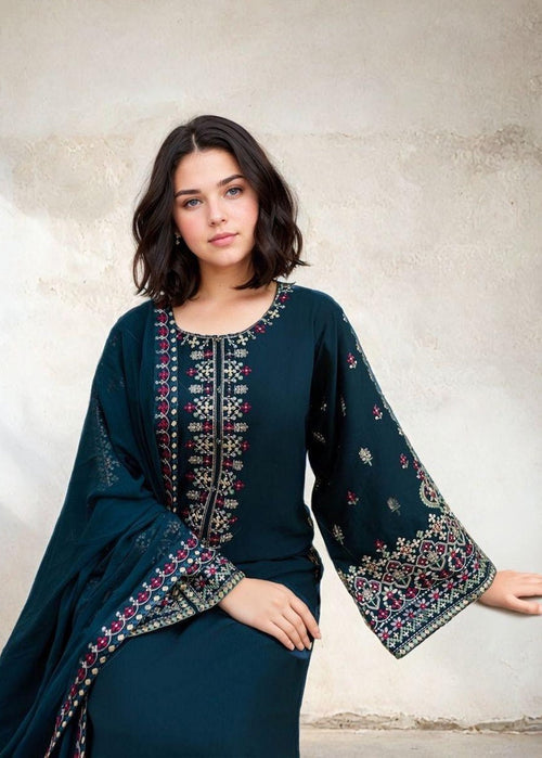 AABAD - 3Pc's Embroidered Dress