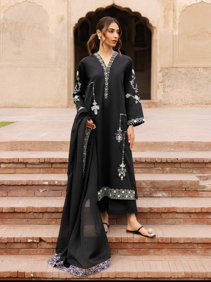 Solid Emb – Luxury Embroidered 3 Pc