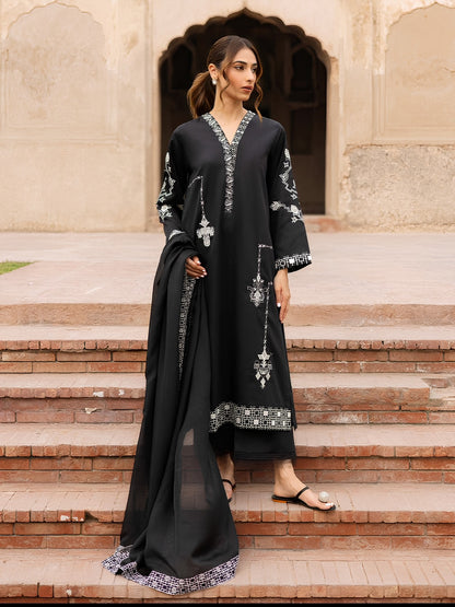 Solid Emb – Luxury Embroidered 3 Pc